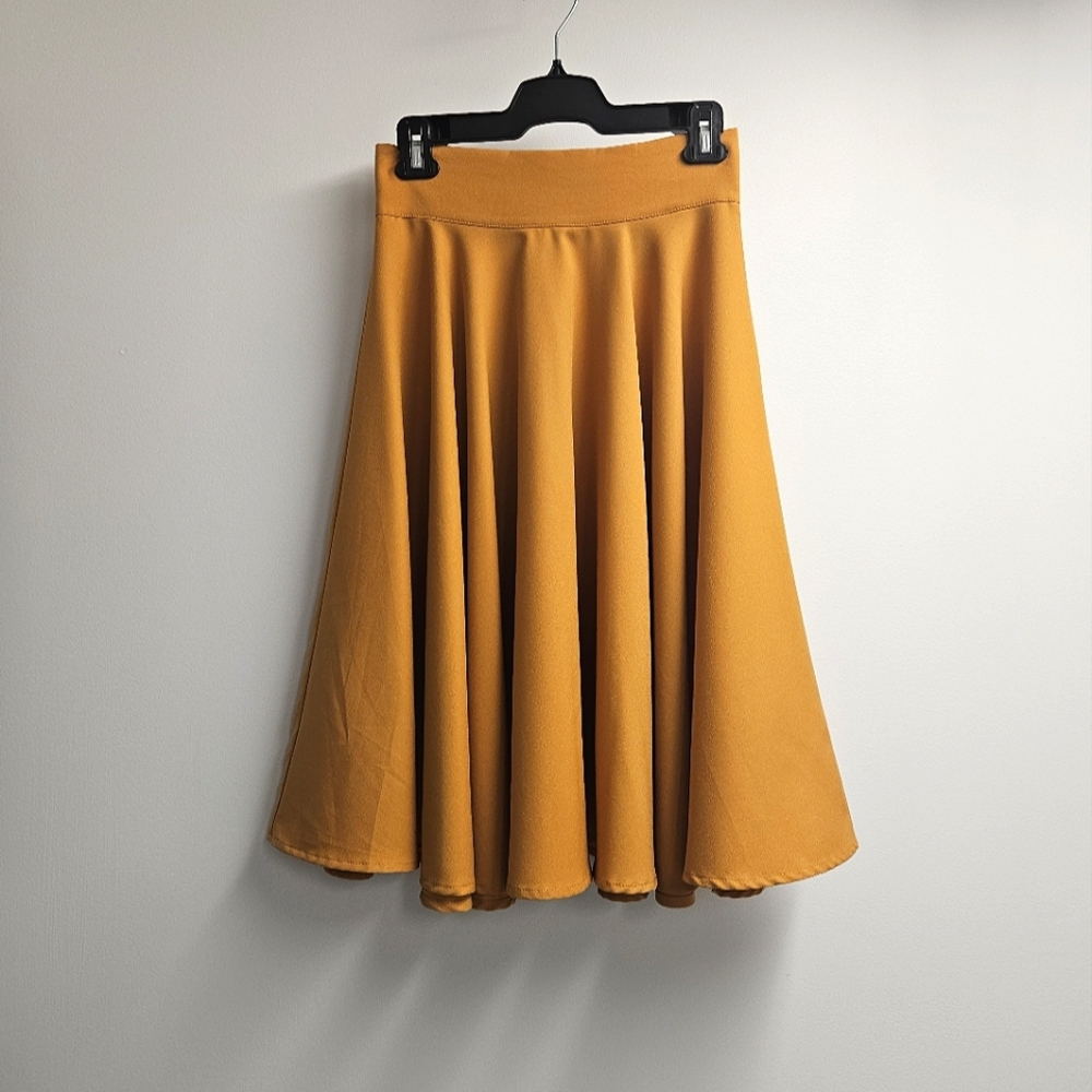 Yellow Flared Skirt